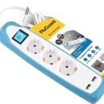 مشترك كهربائي 3 عيون بمفتاح تشغيل ومنفذين USB 2.1 أمبير ILOCK