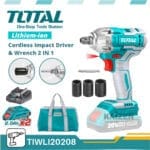 TOTAL TIWLI20208 Li-Ion Cordless Impact Driver/Wrench | دريل ربط مطرقي نصف و ربع بوصه 20 فولت 2 أمبير 220 نيوتن