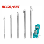 tacsd7256 طقم بنط للزجاج 5قطع glass drill bits