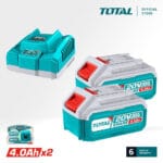 tfbcpk1424  طقم شحن ٢ بطاريه ٤ امبير وشاحن سريع