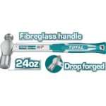 tht74246 شاكوش راس بيضاوي توتال  24 اوز  660 جرام