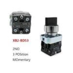 XB2 BD53 Momentary Selector Switch 3 Self-reset Rotary Switch سليكتور قلاب سوسته