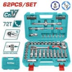 TOTAL 62 Pcs 1/2" socket set  THT121602 طقم لقم نص بوصه