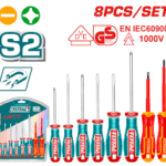 tksds0836 طقم مفك 8 قطع به 2 عازل