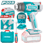 TBLI20035 مسدس تسخين ديجيتال مع بطريه 5 امبير وشاحن