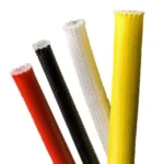 مكرونه عازل بلاستيك حراري سليكون Fiberglass Electrical Insulation Sleeves