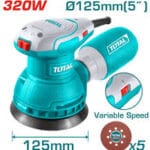 tf2131256 صنفره دائري 320 وات 5 بوصه سرعات توتال