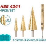 TOTAL Step drill bit set (TACSD2041) طقم بنط هرميه و زنبه علام