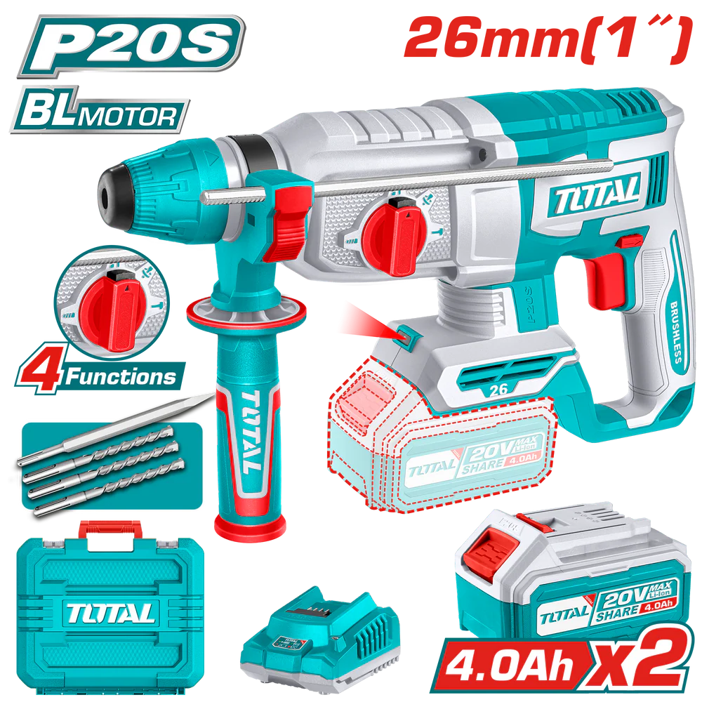 TRHLI202682_1000x trhli202682 هيلتي ٢٠ فولت ٢٦ مللي مع بطاريتين وشاحن - الصورة 1