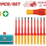 طقم مفك معزول 1000 فولت 12 قطعة THKISD1201