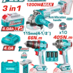 كومبو Combo Kit Drill  Impact Grinder 20V (TOSLI241291)