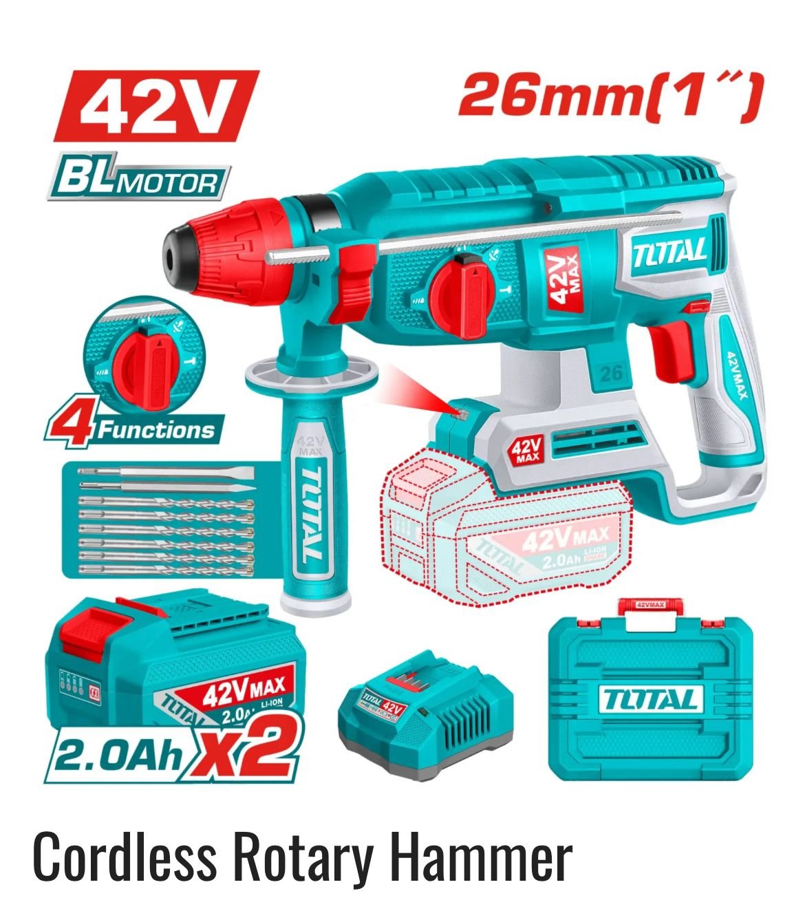 TRHLI422682 Cordless rotary hammer 42v  coming soon