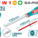 THT250266 مفك قلاب 2-in-1 Screwdriver PH2+SL6