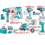 TOTAL Cordless 5 Pcs Combo Kit 20V Brushless TCKLI20592