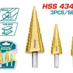 TOTAL TAC80401 3pcs Step Drill Bit Set طقم بنط هرمي