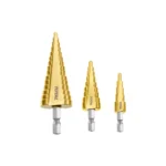 TAC80402 طقم بنط هرمي 3 قطع 3 HSS Step Drill Bits