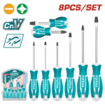 THT250608  TOTAL 8 Pcs screwdriver set طقم مفك ٨ قطع