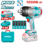 tiwli20105 امباكت رانش 3/4 بوصه 1050 نيوتن مع بطاريتين