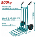 عربيه حموله ٢٠٠ كجم كاوتش نفخ  TROLLEY 200Kg THTHT20771