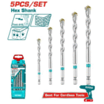 طقم بنط كعب مسدس 5 Pcs masonry drill bits set (TACSD6055)