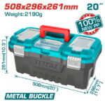 شنطه بلاستيك 20 بوصه قفل معدن TOTAL Plastic Tool Box TPBX0202