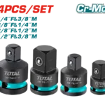 طقم ادابتور لقم تصادمية 4 قطع (1/4 - 3/8 - 1/2 بوصة) - THISAD12438