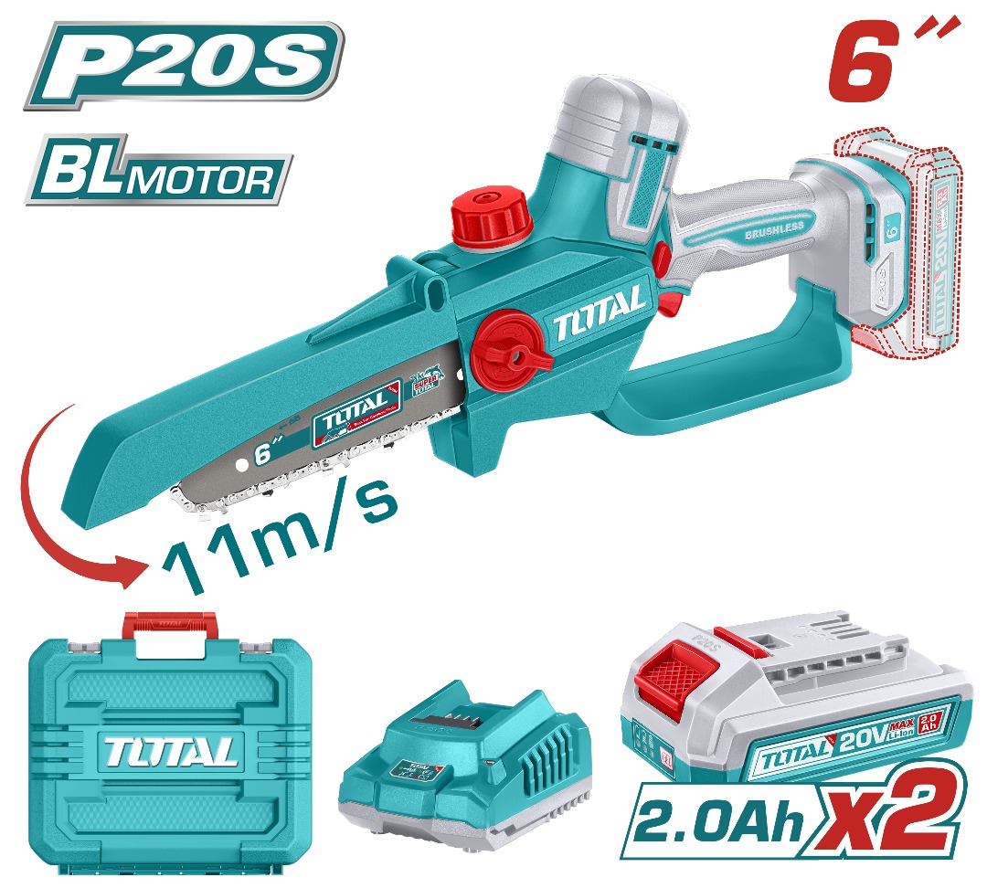 TGSLI20662 منشار شجر بطارية 20 فولت 6 بوصه مع بطاريتين وشاحن TGSLI20662 - الصورة 1