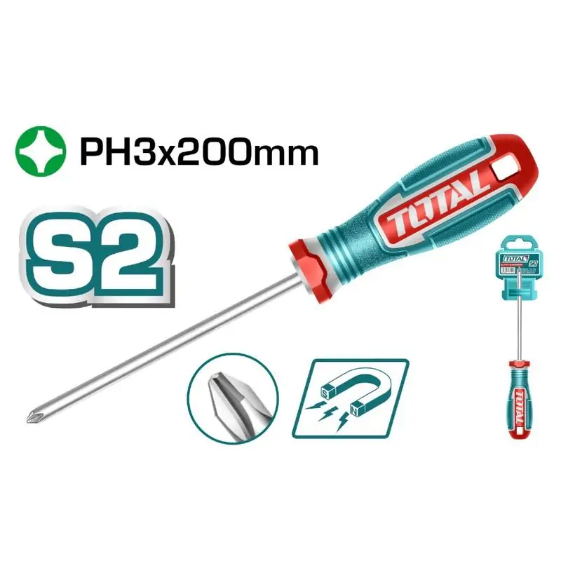 TSDPH3200 TSDPH3200 Total Phillips Screwdriver PH3 (200mm) مفك صليبه - الصورة 1