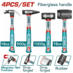 طقم شاكوش ٤ قطع THCH6004 4pcs hammer
