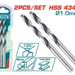 2 بنطه حدادي HSS drill bit 1mm 2pcs  TAC1200014