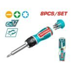 مفك 8*1 Total Tools 8 Pcs ratchet screwdriver set TACSD30086