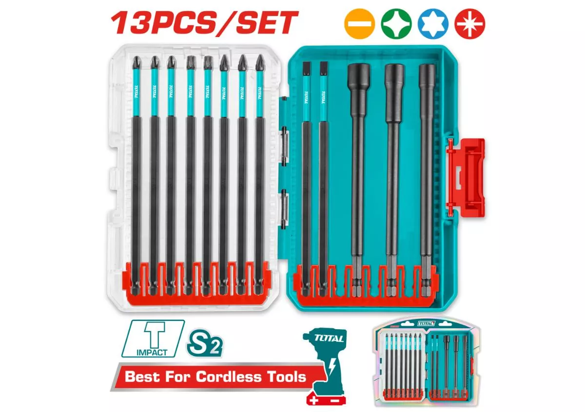 TACSDL01306 طقم لقم 13قطعه Pcs impact screwdriver bits set – TACSDL01306 - الصورة 1