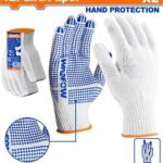 wkg1801 wadfow جوانتي محبب Knitted&PVC dots gloves