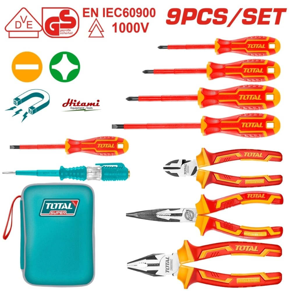 X_thkist3092-13932 THKIST3092 طقم بنس ومفكات عازل insulated hand tool set, 1000v - الصورة 1