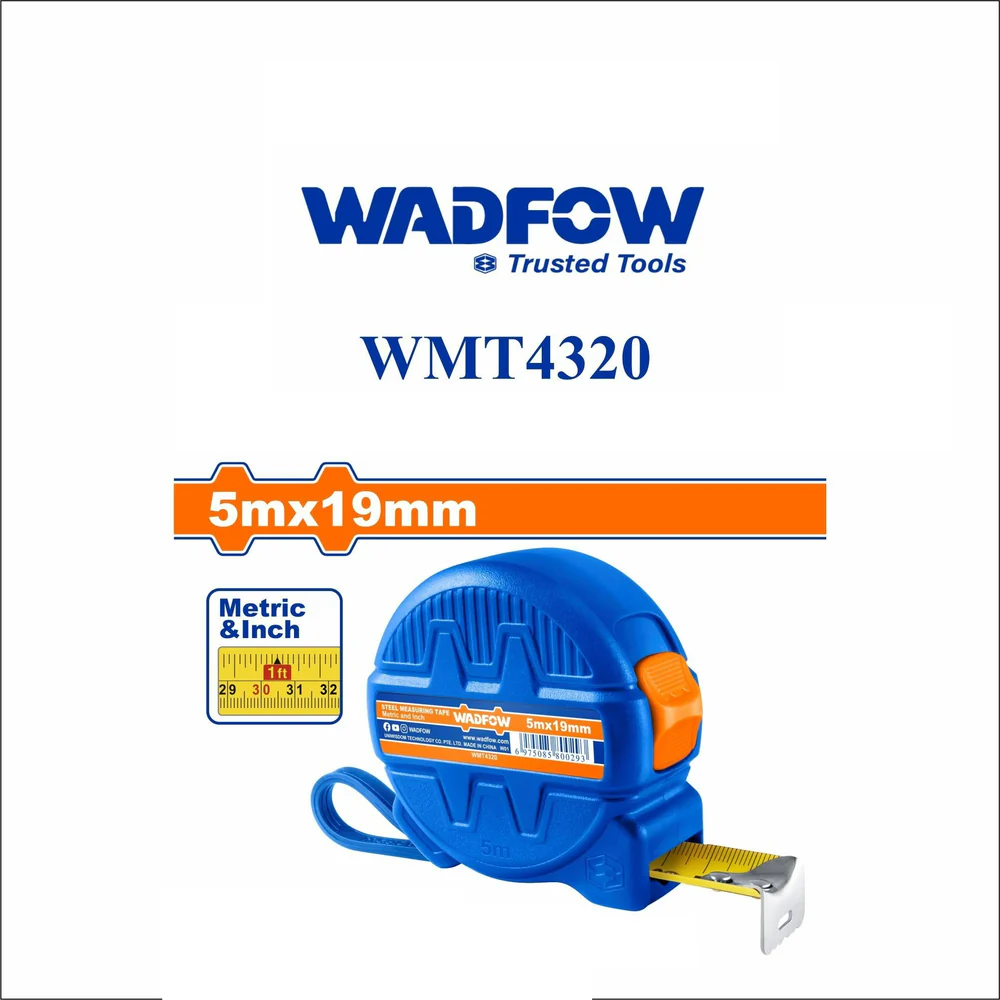Untitled_de4e0cd2-2db5-47dc-88c0-cd22748934cc_1000x متر قياس شريط 5 متر *19 مم - WADFOW WMT4320 - الصورة 1