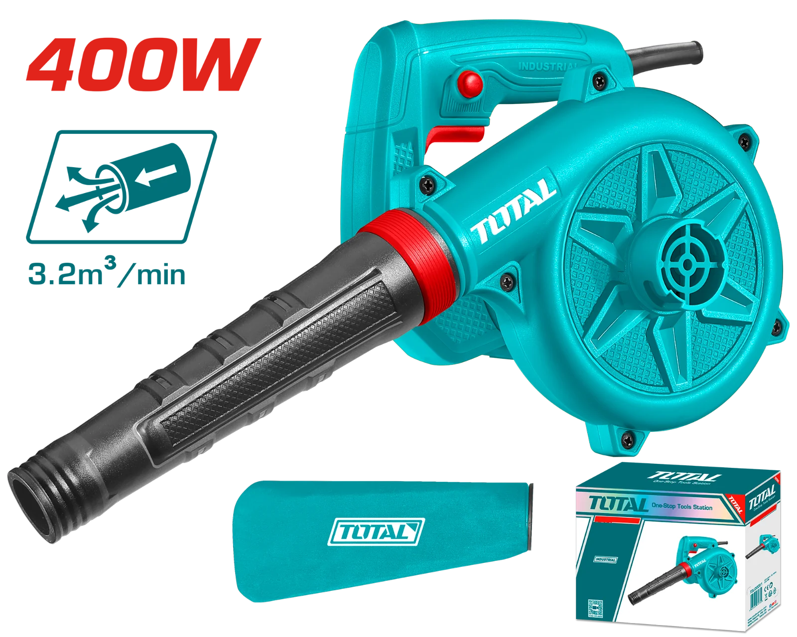 1JBfPGu4OyCBC5fagr1ig1qj1zSZ0mjux بلاور هواء 400 وات Aspirator Blower توتال TB4066 - الصورة 1