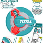 متر قياس 30 متر TOTAL Fibreglass measuring tape (TMTF18306)
